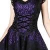 Sinister - 988 Langes Kleid - Lila/Schwarz Product image